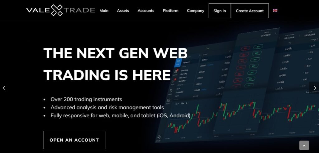 ValexTrade website